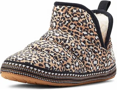 Variations Women's Warm And Comfortable Bootie Slippers In Leopard Crius In Multi