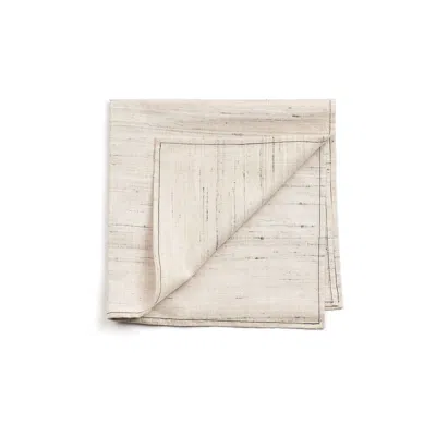 Variously Kora Off White Peace Silk Handloom Napkin Set