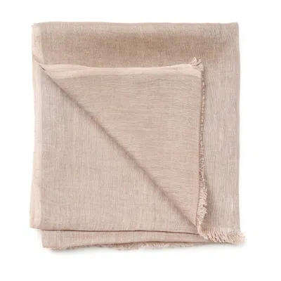 Variously Men's Jute Golden Brown Hand Woven Soft Linen Silk Scarf