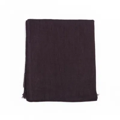 Variously Women's Resin Dark Brown Hand Woven Soft Linen Silk Scarf