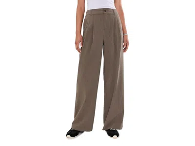 Varley 32 Alysha Wide Leg Pants Women's Clothing Pine Bark Stripe: Xxs 32 In White