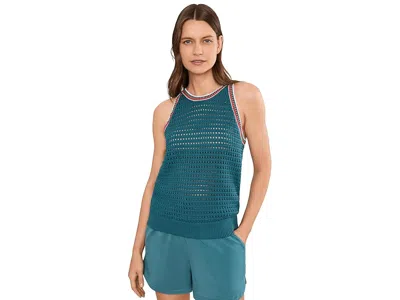 Varley Aberg Halter Knit Top Women's Sweater Heron Blue: Lg