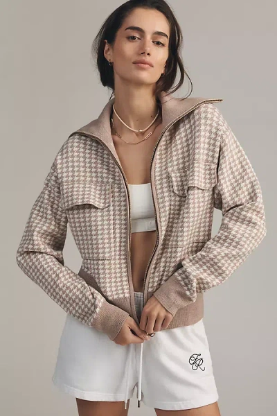 Varley Ablett Knit Jacket In Brown