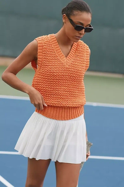 Varley Adie Knit Vest In Orange