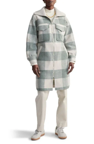 Varley Adriana Relaxed Fleece Coat In Lily Macro Check