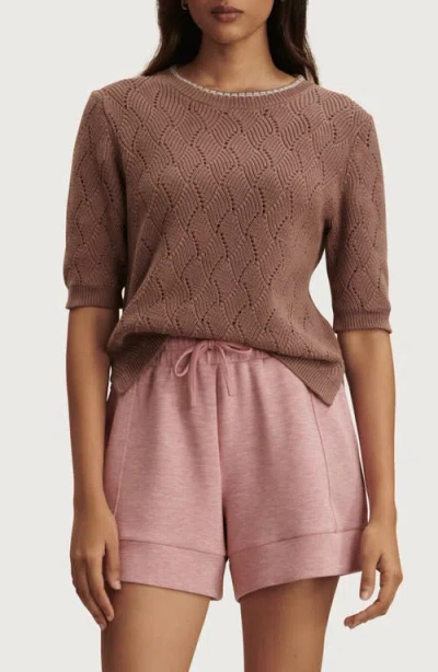 Varley Agathe Knit Top In Brown
