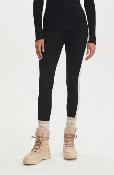 Varley Aiden Rib Knit Leggings In Black