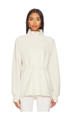 Varley Alisa Zip Through Midlayer Sweater In Rainy Day In Rainy Day