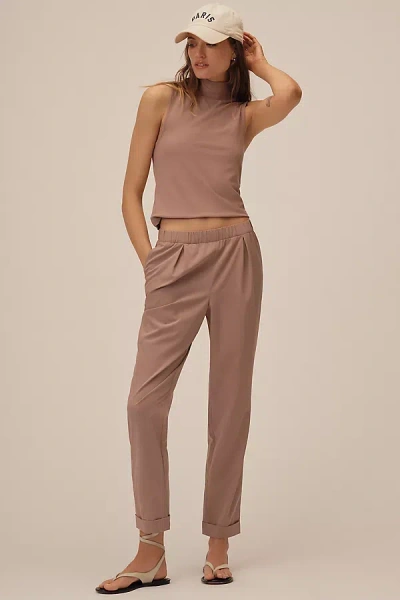 Varley Alana Slim Tapered Pants In Purple