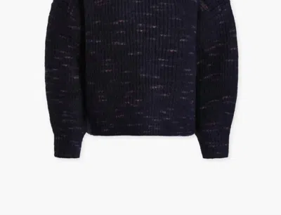 Varley Albion Knit Sweater In Navy/super Pink In Blue
