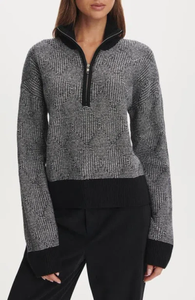 Varley Aldridge Half-zip Sweater In Black