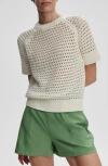 Varley Alva Knit Short-sleeve Pullover In Neutral