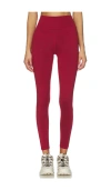 Varley Always Warm Base Layer Leggings In Red