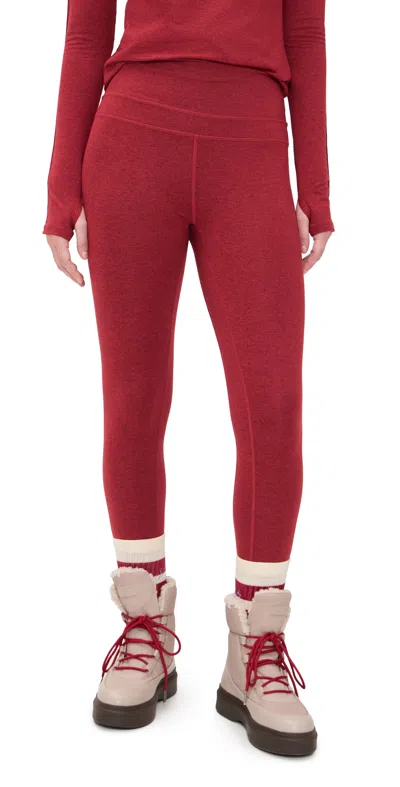 Varley Always Warm Base Layer Leggings Red Dahlia Marl