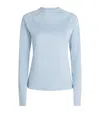 Varley Always Warm Mock Neck Base Layer Top In Blue