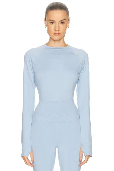 Varley Always Warm Crewneck Base Layer Top In Blue
