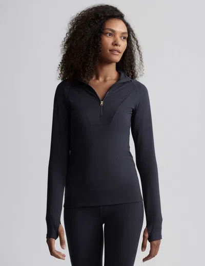 Varley Always Warm Half-zip Base Layer Top In Black