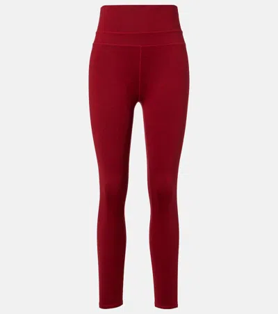Varley Always Warm Jersey Leggings In Burgundy