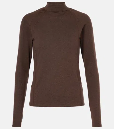 Varley Always Warm Base Layer Top In Deep Chocolate