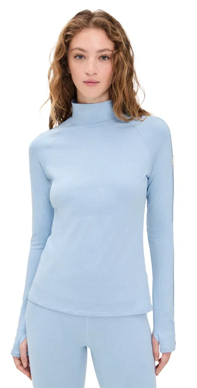 Varley Always Warm Mock Neck Baselayer Glacier Marl In Blue
