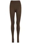 Varley Always Warm Stretch-jersey Leggings In Brown