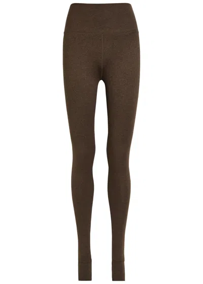 Varley Always Warm Stretch-jersey Leggings In Brown