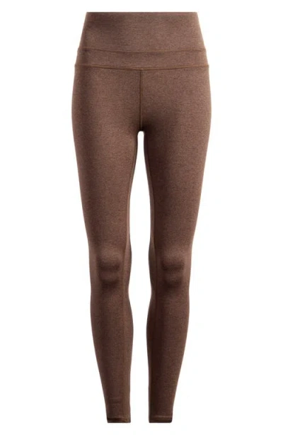Varley Always Warm Super High Waist Base Layer Leggings In Deep Chocolate Marl