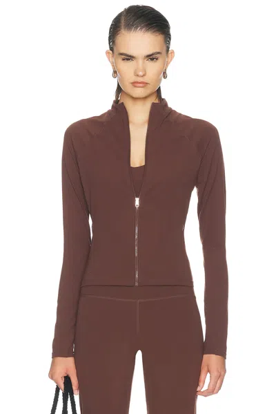Varley Always Zip Through Jacket In Brown