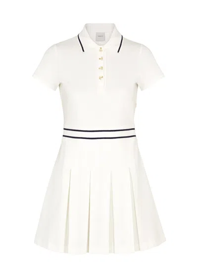 Varley Amar White Cotton-blend Mini Dress