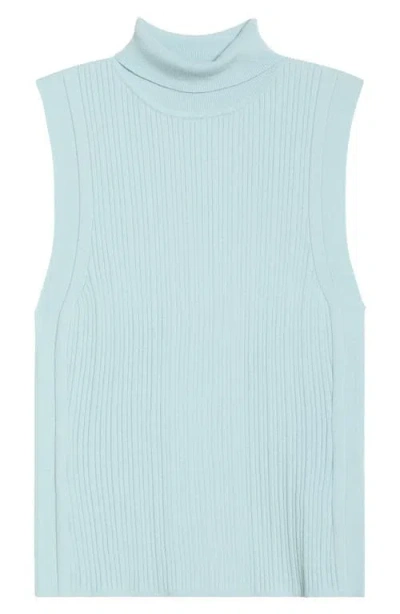 Varley Anastasia Sleeveless Turtleneck In Blue