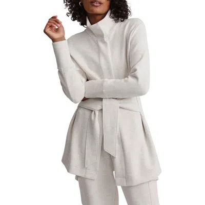 Varley Anset Tie Waist Jacket In Ivory Marl