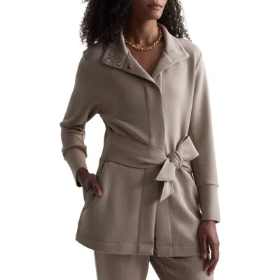 Varley Anset Tie Waist Jacket In Light Taupe