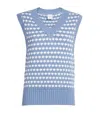 Varley Antonella Patterned Knit Vest In Blue