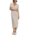 Varley Aria Knit Midi Dress In Whitecap Grey