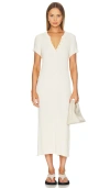 Varley Aria Knit Midi Dress In Whitecap Grey