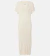 Varley Aria Knit Midi Dress In White