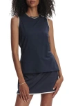 Varley Arton Performance Tank In Blue Nights/white