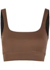 Varley Assure Cori Stretch-jersey Bra Top In Brown