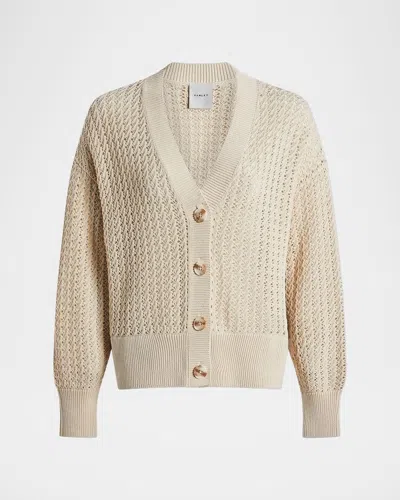 Varley Astell Relaxed Knit Cardigan In White