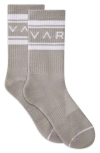 Varley Astley Crew Socks In Cement/ Snow White