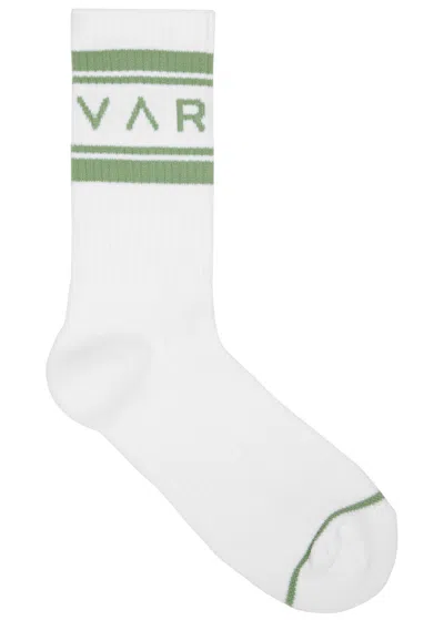 Varley Astley Logo-intarsia Jersey Socks In White