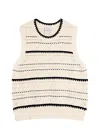 Varley Womens Egret Athena Pointelle Knitted Vest In White