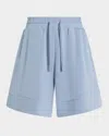 Varley Atrium Drawstring Shorts In Light Blue