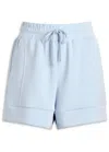 Varley Womens Cashmere Blue Atrium High-rise Stretch-woven Shorts Xs In Blue