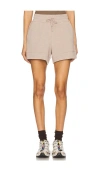 Varley Atrium High Rise Short 4.5 In Taupe Marl