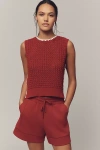 Varley Atrium High-rise Shorts In Burgundy