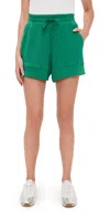 Varley Atrium High Rise Shorts 4.5 Verdant Green In Animal Print