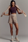 Varley Atrium High-rise Shorts In Beige