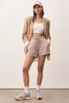 Varley Atrium High-rise Shorts In Beige