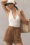 Varley Atrium High-rise Shorts In Brown